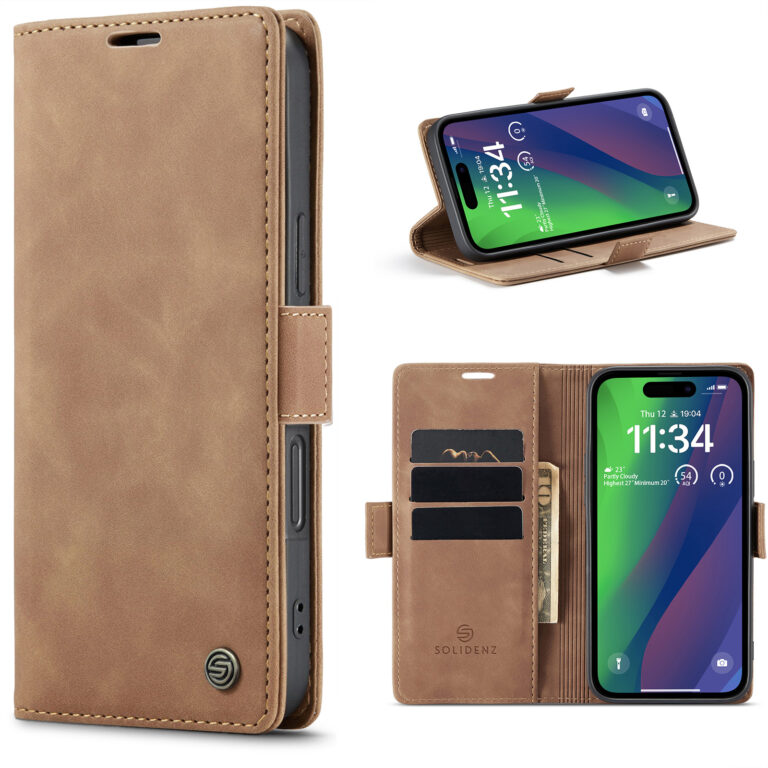 Solidenz Urban Book iPhone 17 hoesje - Bruin