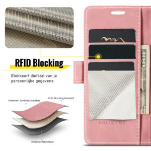 Solidenz Urban Book iPhone 17 hoesje – Roze - 9