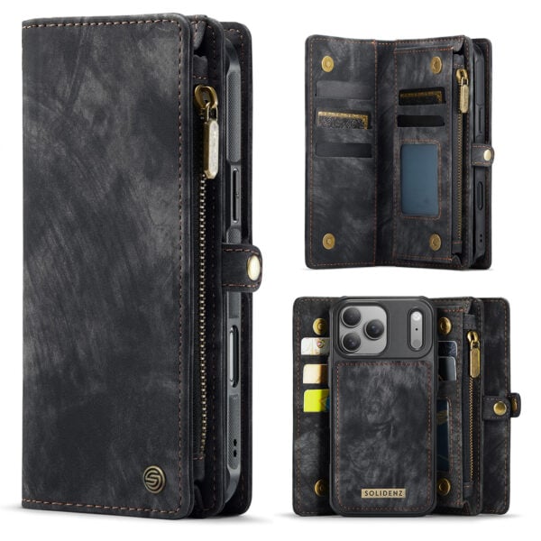 Solidenz Urban Wallet iPhone 17 Pro hoesje - Zwart