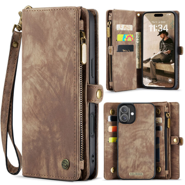 Solidenz Urban Wallet iPhone 17 hoesje - Bruin
