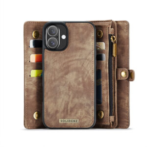 Solidenz Urban Wallet iPhone 17 hoesje – Bruin - 4