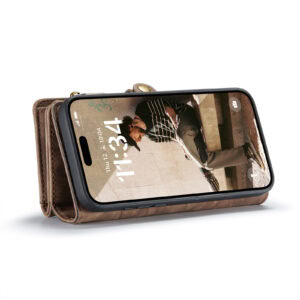 Solidenz Urban Wallet iPhone 17 hoesje – Bruin - 8