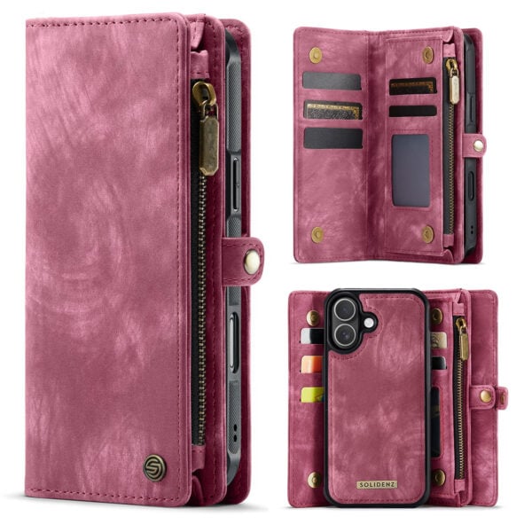 Solidenz Urban Wallet iPhone 17 hoesje - Rood