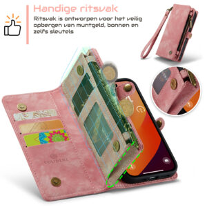 Solidenz Urban Wallet iPhone 17 hoesje – Roze - 10