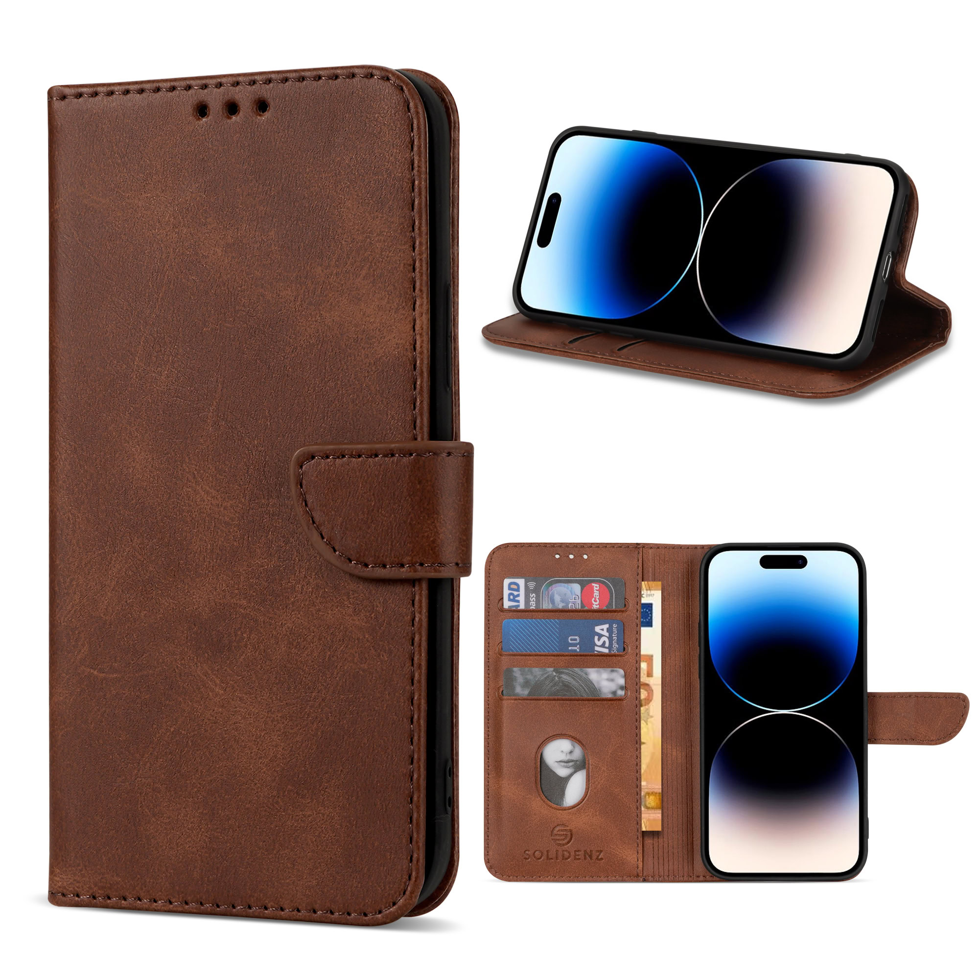 Solidenz bookcase iPhone 17 – Bruin 1