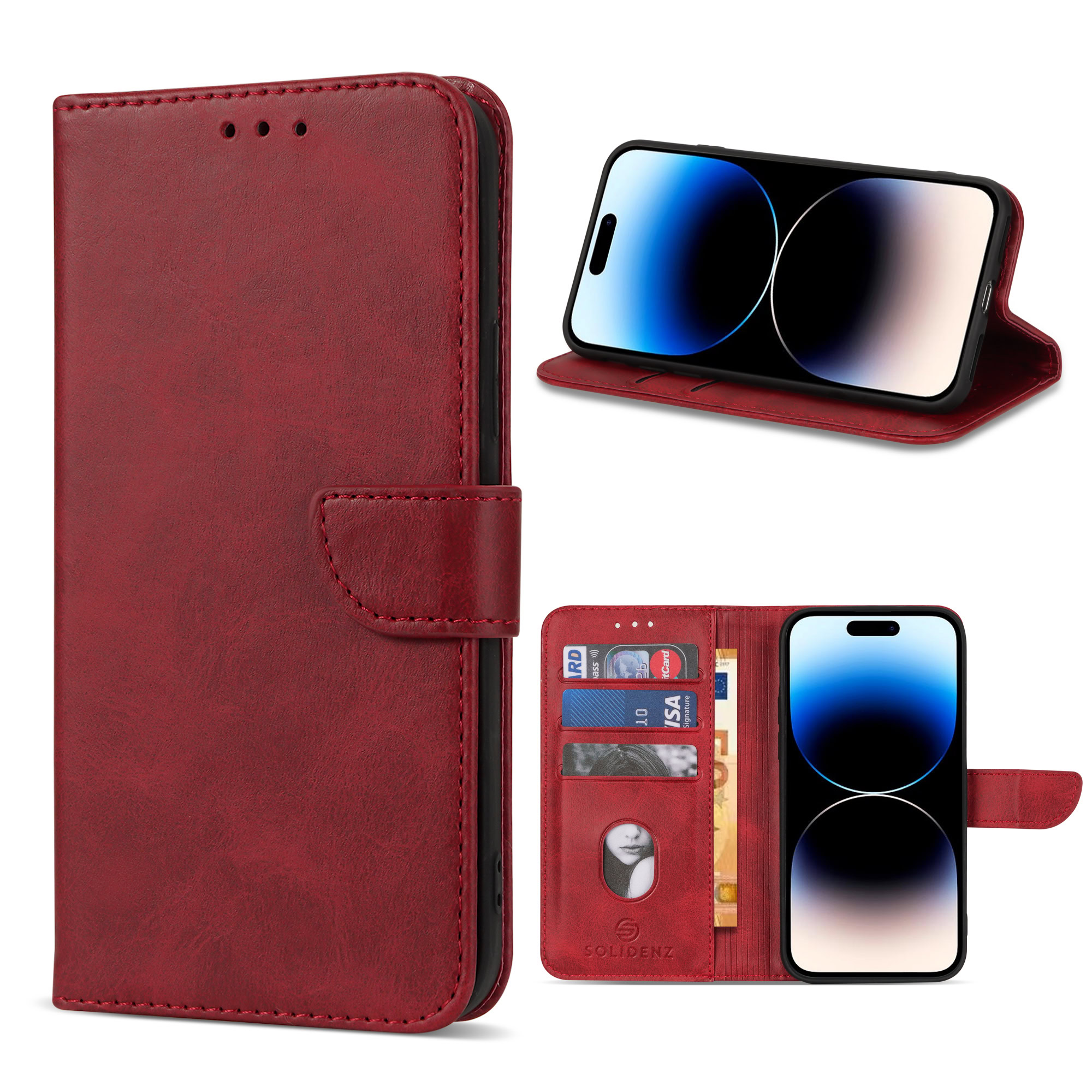Solidenz bookcase iPhone 17 – Rood 1