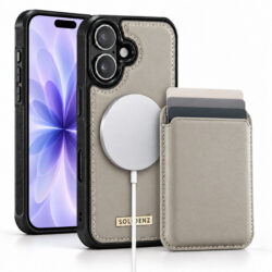 Solidenz MagSafe Wallet Backcover voor iPhone 17 - Beige