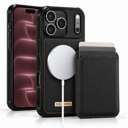 Solidenz MagSafe Wallet Backcover voor iPhone 17 Pro / 18 Pro - Zwart