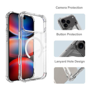 Stevig transparant iPhone 17 Pro Max hoesje met MagSafe - 2