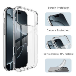 Transparant siliconen iPhone 17 Pro Max hoesje - 2