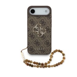 Guess 4G Metal Logo iPhone Air hoesje - Met Polskoord - Bruin