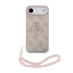 Guess 4G Metal Logo iPhone Air hoesje - Met Polskoord - Roze