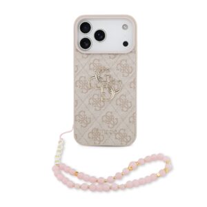 Guess 4G Metal Logo iPhone 17 Pro Max hoesje - Met Polskoord - Roze Guess 4G Metal Logo iPhone 17 Pro Max hoesje - Met Polskoord - Roze
