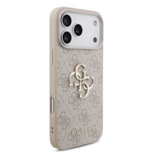 Guess 4G Metal Logo iPhone 17 Pro Max hoesje – Met Polskoord – Roze - 2