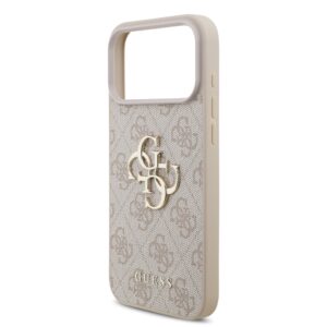 Guess 4G Metal Logo iPhone 17 Pro Max hoesje – Met Polskoord – Roze - 3