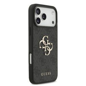 Guess 4G Metal Logo iPhone 17 Pro Max hoesje – Met Polskoord – Zwart - 2