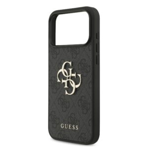 Guess 4G Metal Logo iPhone 17 Pro Max hoesje – Met Polskoord – Zwart - 3
