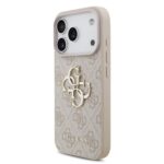 Guess 4G Metal Logo iPhone 17 Pro hoesje – Met Polskoord – Roze - 1