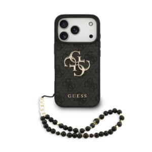 Guess 4G Metal Logo iPhone 17 Pro hoesje - Met Polskoord - Zwart Guess 4G Metal Logo iPhone 17 Pro hoesje - Met Polskoord - Zwart