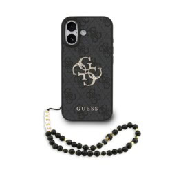 Guess 4G Metal Logo iPhone 17 hoesje - Met Polskoord - Zwart