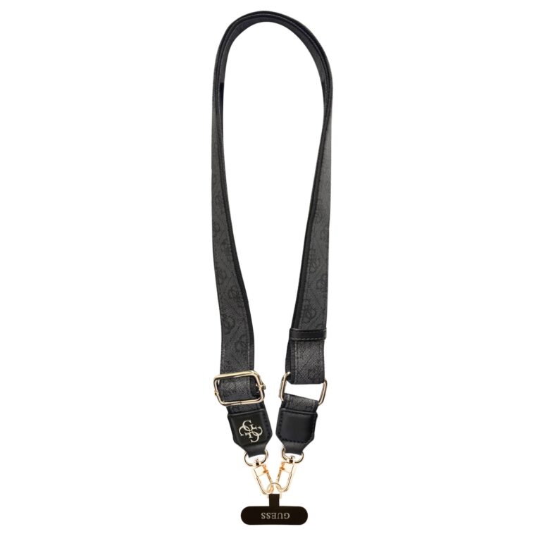 Guess Crossbody Koord PU 4G Metal Logo - Zwart