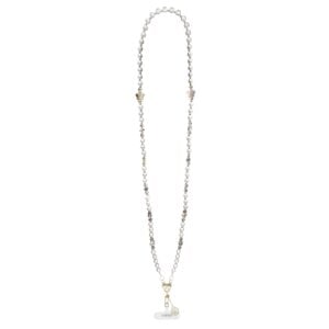 Guess Crossbody Koord Parels en 4G Charm – Wit - 1