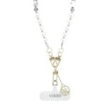 Guess Crossbody Koord Parels en 4G Charm – Wit - 2