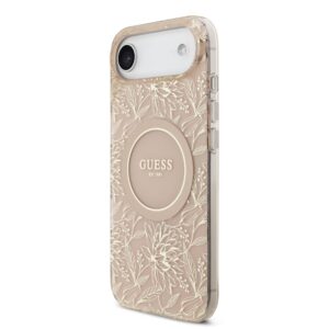 Guess IML Flowers Allover iPhone Air hoesje – Met MagSafe en Koord – Roze - 1