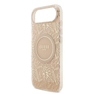Guess IML Flowers Allover iPhone Air hoesje – Met MagSafe en Koord – Roze - 3