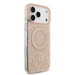 Guess IML Flowers Allover iPhone 17 Pro Max hoesje – Met MagSafe en Koord – Roze - 2