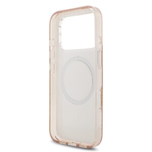 Guess IML Flowers Allover iPhone 17 Pro hoesje – Met MagSafe en Koord – Roze - 4