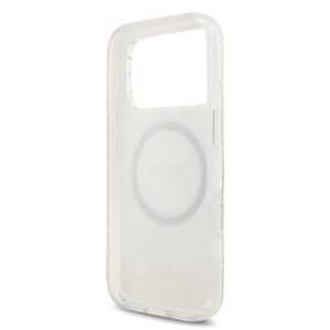 Guess IML Flowers Allover iPhone 17 Pro hoesje – Met MagSafe en Koord – Wit - 4