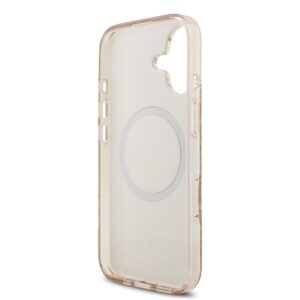 Guess IML Flowers Allover iPhone 17 hoesje – Met MagSafe en Koord – Roze - 4