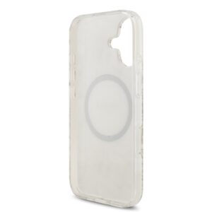 Guess IML Flowers Allover iPhone 17 hoesje – Met MagSafe en Koord – Wit - 4