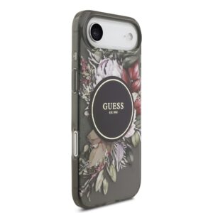 Guess IML Flowers iPhone Air hoesje – Met MagSafe en Koord – Zwart - 2