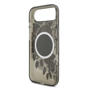 Guess IML Flowers iPhone Air hoesje – Met MagSafe en Koord – Zwart - 4