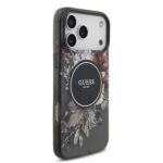 Guess IML Flowers iPhone 17 Pro Max hoesje – Met MagSafe en Koord – Zwart - 2