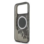Guess IML Flowers iPhone 17 Pro Max hoesje – Met MagSafe en Koord – Zwart - 4