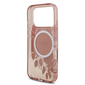 Guess IML Flowers iPhone 17 Pro hoesje – Met MagSafe en Koord – Roze - 4