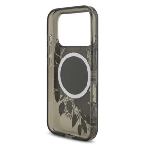 Guess IML Flowers iPhone 17 Pro hoesje – Met MagSafe en Koord – Zwart - 4