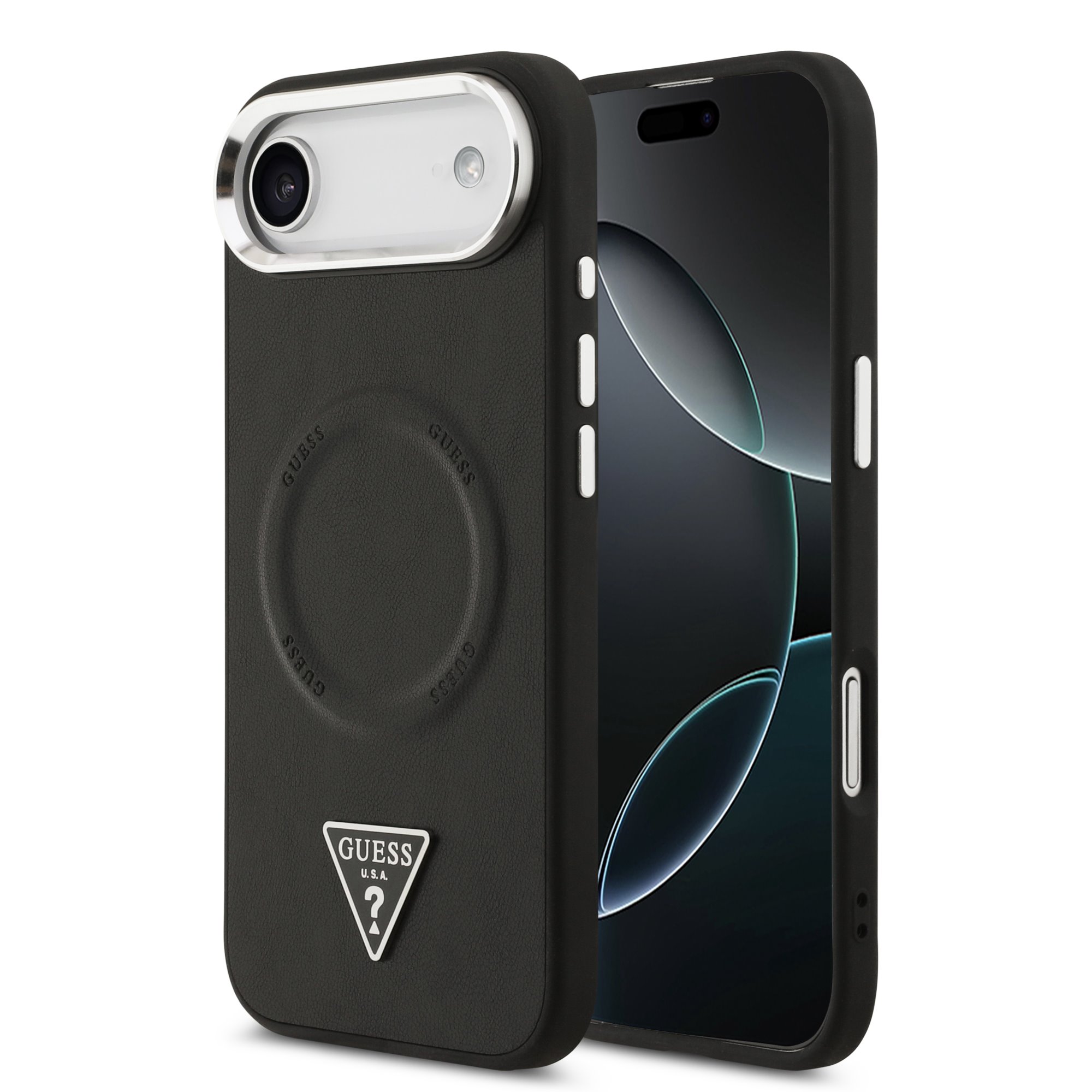 Guess Triangle Logo iPhone 17 Air hoesje met MagSafe – Zwart 1 Guess Triangle Logo iPhone 17 Air hoesje met MagSafe – Zwart 1