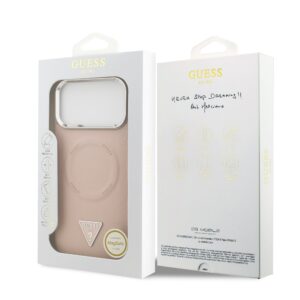 Guess Triangle Logo iPhone 17 Pro hoesje met MagSafe – Roze - 6