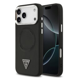 Guess Triangle Logo iPhone 17 Pro hoesje met MagSafe - Zwart