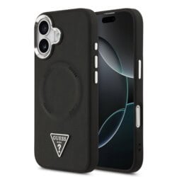 Guess Triangle Logo iPhone 17 hoesje met MagSafe - Zwart