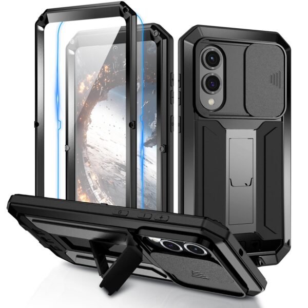 Stofdicht metalen hoes Samsung Galaxy S25 Edge - Zwart