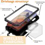 Stofdicht metalen hoes Samsung Galaxy S25 Edge – Zwart - 3