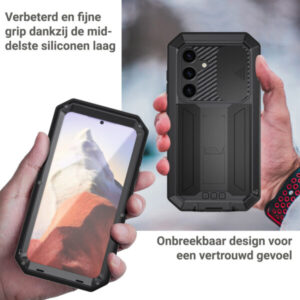 Stofdicht metalen hoes Samsung Galaxy S25 Edge – Zwart - 4