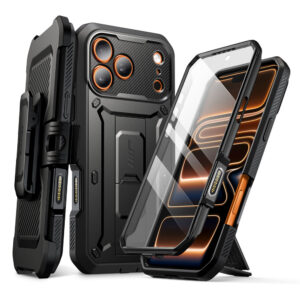 Supcase 360 Backcover met screen protector iPhone 17 Pro Max hoesje – Zwart Main Image