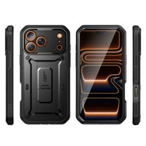 Supcase 360 Backcover met screen protector iPhone 17 Pro Max hoesje – Zwart - 1