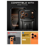 Supcase 360 Backcover met screen protector iPhone 17 Pro Max hoesje – Zwart - 3